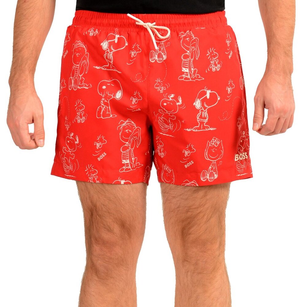 Hugo Boss Men's "Peanuts_Trunk" Red Swim Board Shorts US XL IT 54